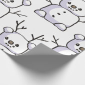 Grillige Sneeuwmannen Inpakpapier (Hoek)
