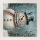 grillige sneeuwpop legpuzzel (Horizontaal)