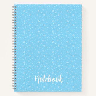 grillige sneeuwvlokken met de hand getekend lichtb notitieboek