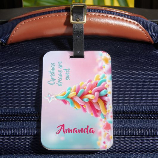 Grillige Snoepboom Bagagelabel (Voorkant Insitu 2)