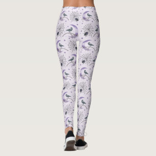 Grillige Spinnenweb Kraai Halloween Leggings