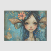 GRILLIGE SPROOKJE MEISJE DECOUPAGE TISSUEPAPIER (Voorkant)