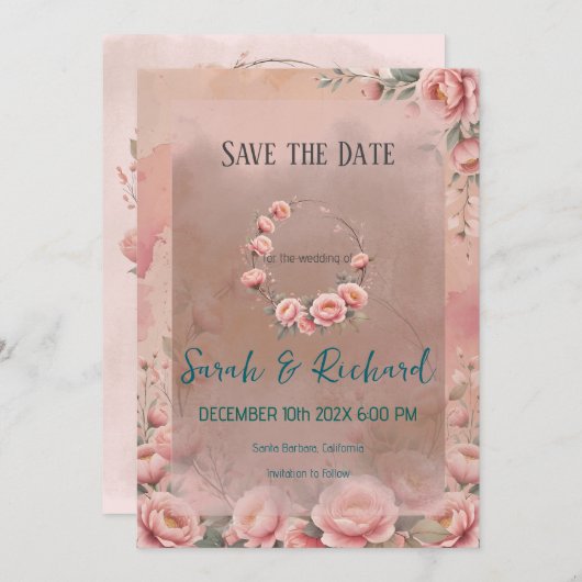 Grillige Sprookjes Bloem Save the Date (Voorkant / Achterkant)