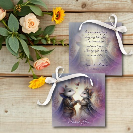 grillige sprookjesachtige bosfantasie bedankjes labels