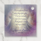 grillige sprookjesachtige bosfantasie bedankjes labels (Achterkant)