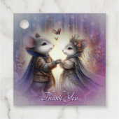 grillige sprookjesachtige bosfantasie bedankjes labels (Voorkant)