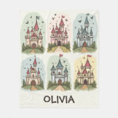 grillige sprookjeskastelen fleece deken (Voorkant)