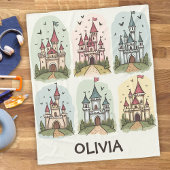 grillige sprookjeskastelen fleece deken