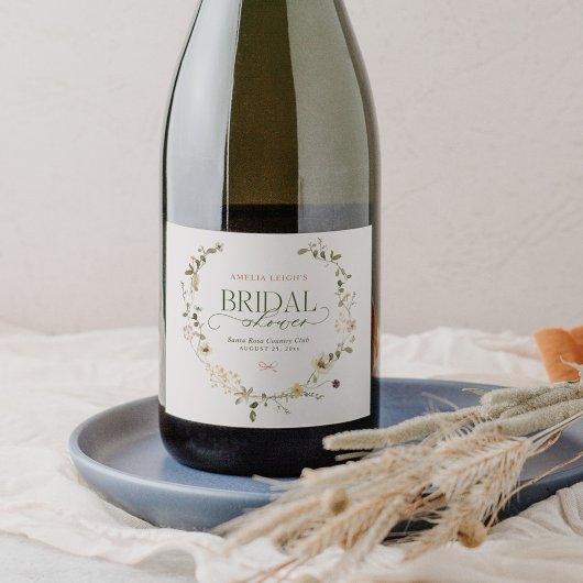 Grillige Sprookjestuin & Strikken Bruidsdouche Sparkling Wijnetiket