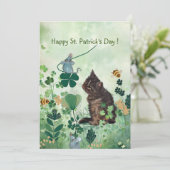 Grillige St. Patrick's Day Feestdagenkaart (Staand voorkant)