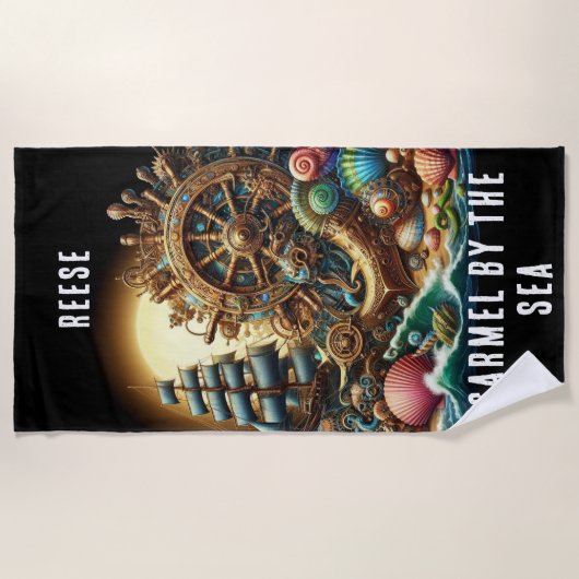 GRILLIGE STEAMPUNK DIEP SCHIP WIEL STRANDLAKEN (Voorkant)