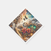 grillige steampunk poinsettia découpage servetten (Hoek)