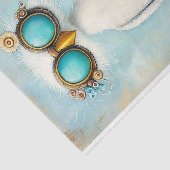 Grillige Steampunk Vogel Bij De Zee BS5 Decoupage Tissuepapier (Detail)