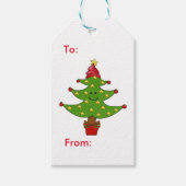 grillige sterrenboom cadeaulabel (Voorkant)