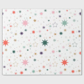 Grillige stervontploffing en sterpatroon cadeaupapier (Vlak)