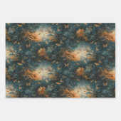 grillige  stijl patroon bloemeninsecten inpakpapier vel (Voorkant)