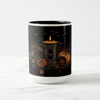 Grillige Stilleven Halloween Mok | Kaars Pompoenen