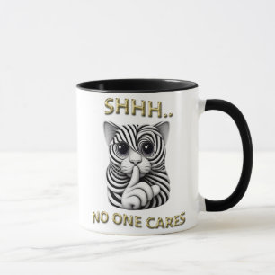 Grillige Stilte Zebra-Gestreepte Katten Speelse Gr Mok