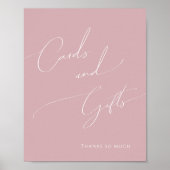 Grillige Stof Roze Baby Borrel Kaarten en Cadeaus Poster (Voorkant)