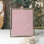 Grillige Stof Roze Baby Borrel Kaarten en Cadeaus Poster