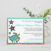 Grillige Strand BABY Shower Uitnodigingen (Staand voorkant)