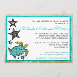 Grillige Strand BABY Shower Uitnodigingen