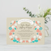 grillige strand bruiloft uitnodigingen (Staand voorkant)