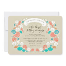 grillige strand bruiloft uitnodigingen