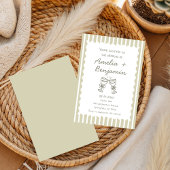 Grillige Streep Groen champagne Whimsical Kaart