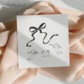 Grillige strik bruiloft servet