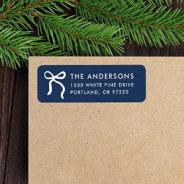 Grillige Strik Navy Kerst Retouradres Etiket