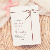 grillige strik | Red Ribbon kerstfeest Kaart