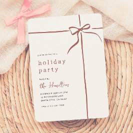 grillige strik | Red Ribbon kerstfeest Kaart