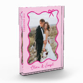 grillige strik | Wavy Pink Photo-Lijst Fotoblokken (Links)