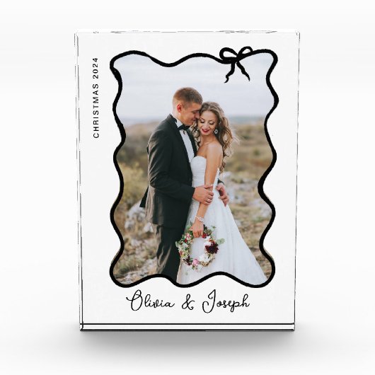 grillige strik | Zwart-Wit Fotoblokken (Voorkant)