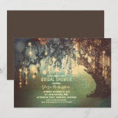 grillige string lichten boom vrijgezellenfeest kaart (Voorkant / Achterkant)