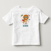 Grillige Superheld Leeuw Kinder Shirts (Voorkant)