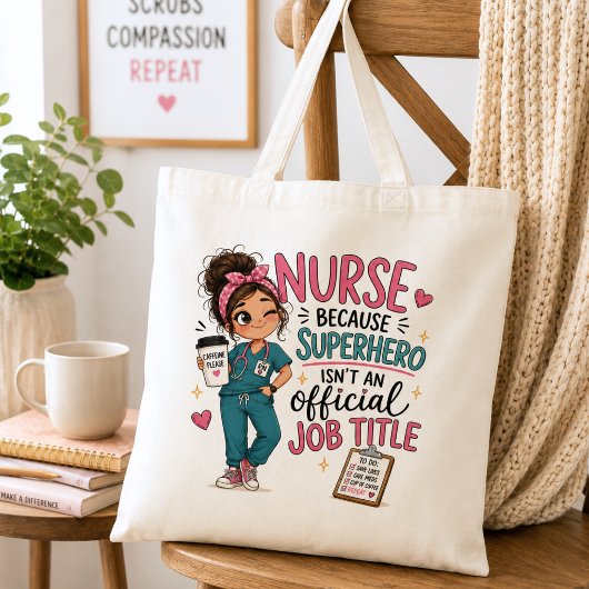 Grillige Superheld Verpleegster Tote Bag