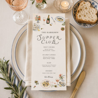 Grillige Supper Club Diner Menu