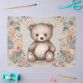 Grillige teddybeer decoupage tissuepapier (Craft)
