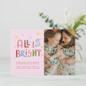 Grillige Teken Alle is Helder Kerstkaart Kaart (Staand voorkant)