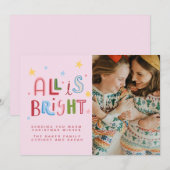 Grillige Teken Alle is Helder Kerstkaart Kaart (Voorkant / Achterkant)