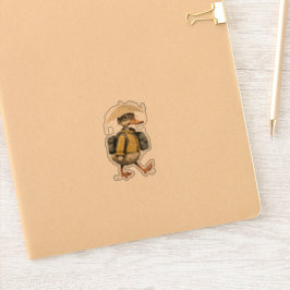 Grillige Tekenfilm Eend Sticker