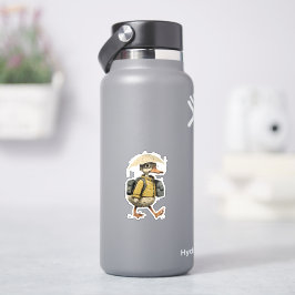 Grillige Tekenfilm Eend Sticker