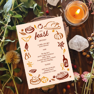 grillige Thanksgiving Friendsgiving HolidayCUSTOM Menu