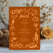 grillige Thanksgiving Friendsgiving HolidayCUSTOM Menu