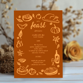 grillige Thanksgiving Friendsgiving HolidayCUSTOM Menu