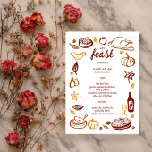 grillige Thanksgiving Friendsgiving HolidayCUSTOM Menu