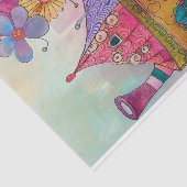 GRILLIGE THEE CUP HUIS DECOUPAGE TISSUEPAPIER (Detail)