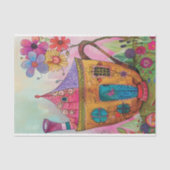 GRILLIGE THEE CUP HUIS DECOUPAGE TISSUEPAPIER (Voorkant)